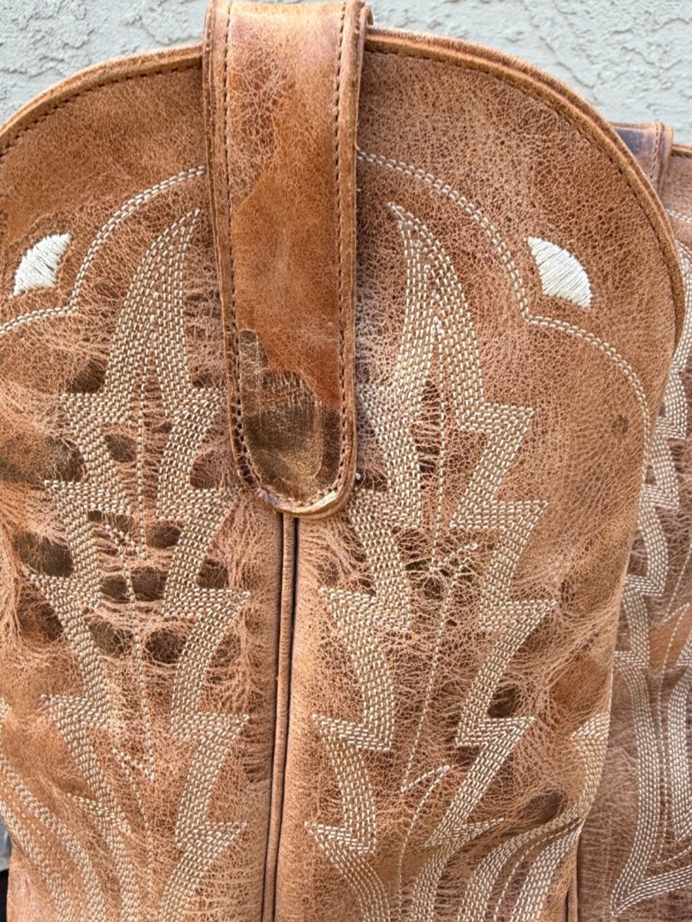 Distressed Brown Leather Cowgirl Boot Square Toe Idyllwild By Miranda Lambert - Picture 7 of 8